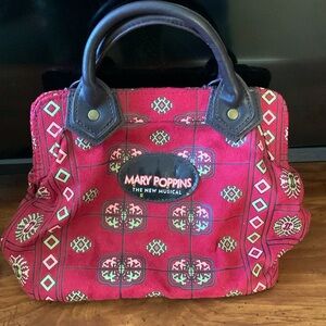 Vintage Disney Mary Poppins The New Musical Red Mini Carpetbag for Girls - New
